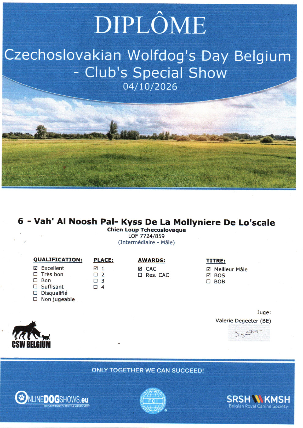 Wolfdog's Day Belgium - Club 's Spécial Show