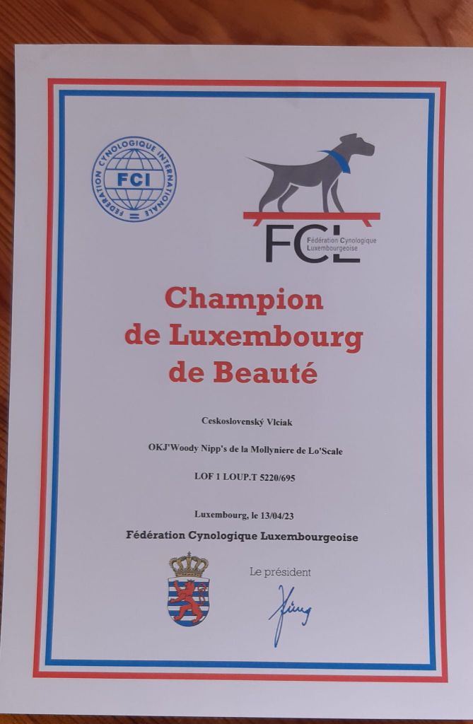 de la mollyniere de lo'scale - un MLS Champion de Beauté du Luxembourg